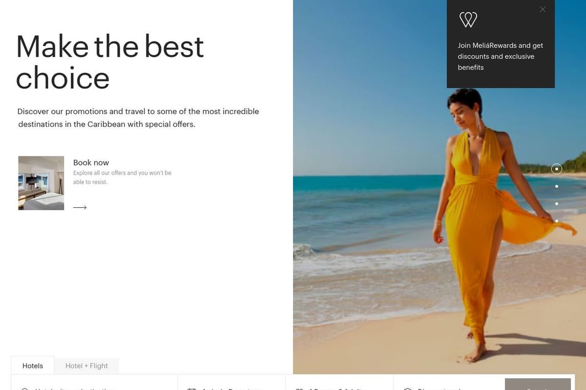 Melia Hotels International homepage
