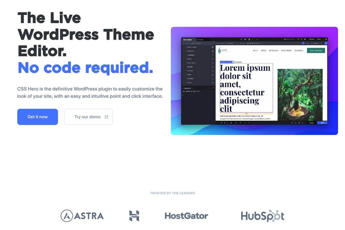 CSS Hero homepage