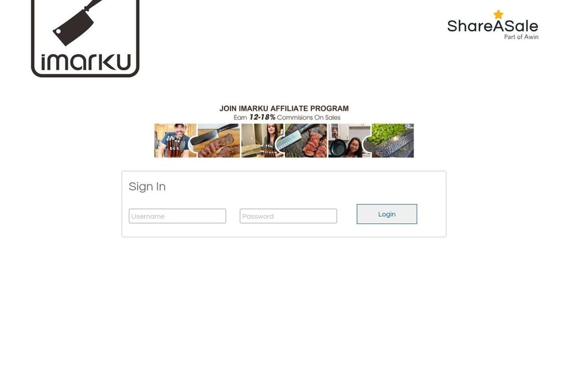 Imarku affiliate program signup page