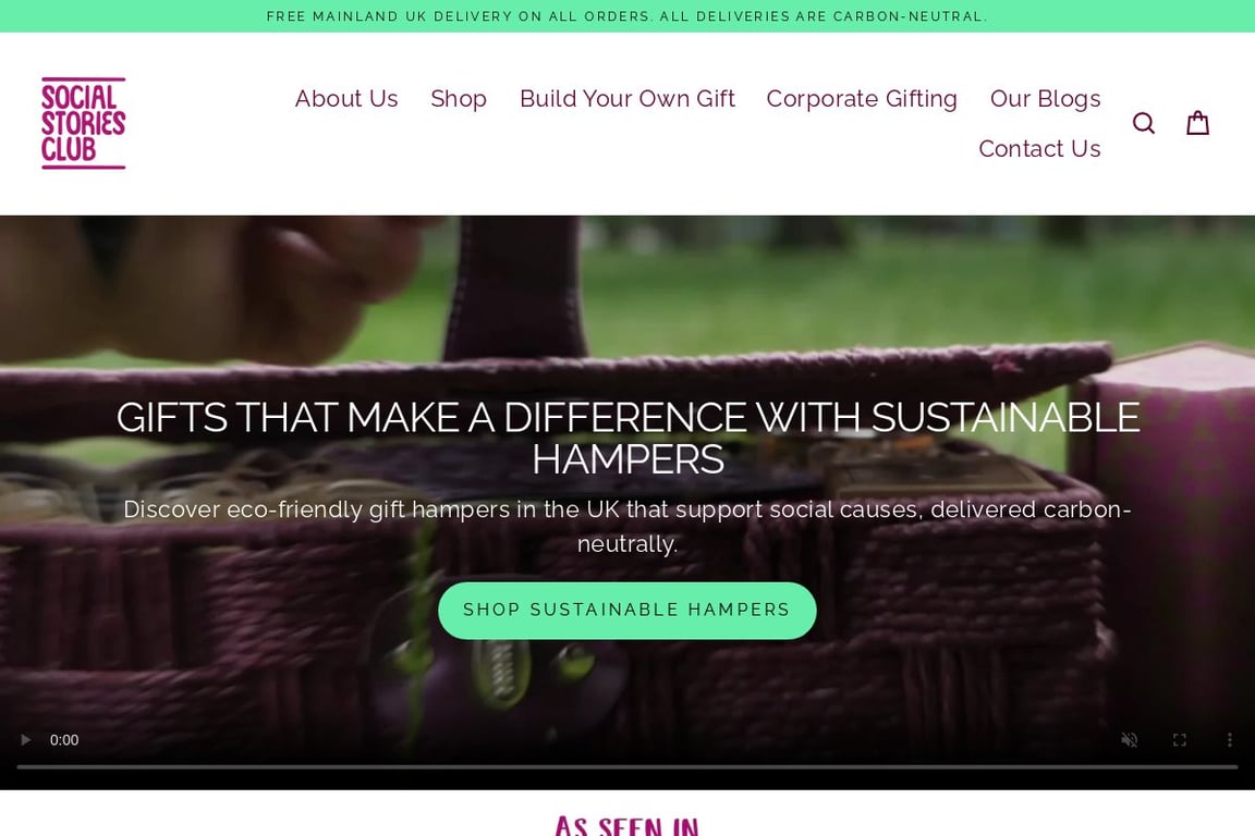 Social Stories Club homepage
