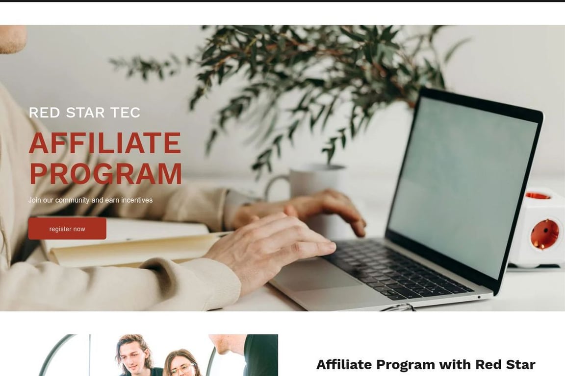 Red Star Tec affiliate program signup page