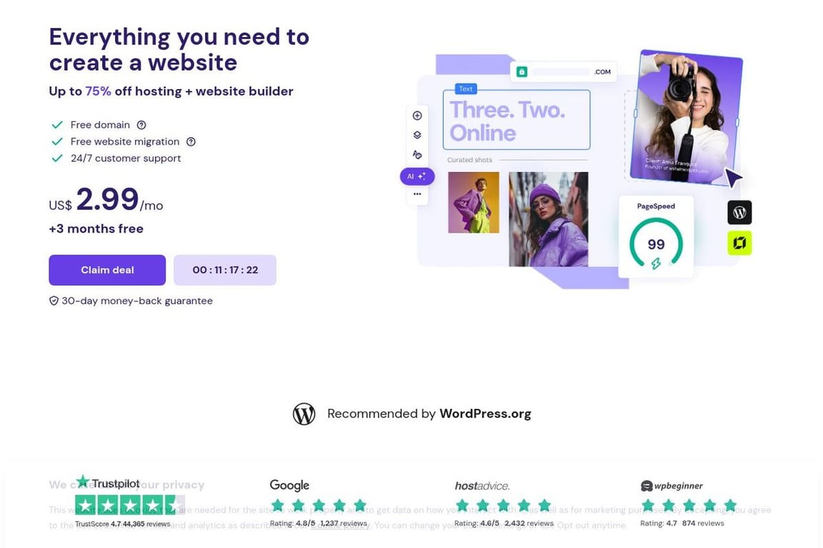 Hostinger homepage