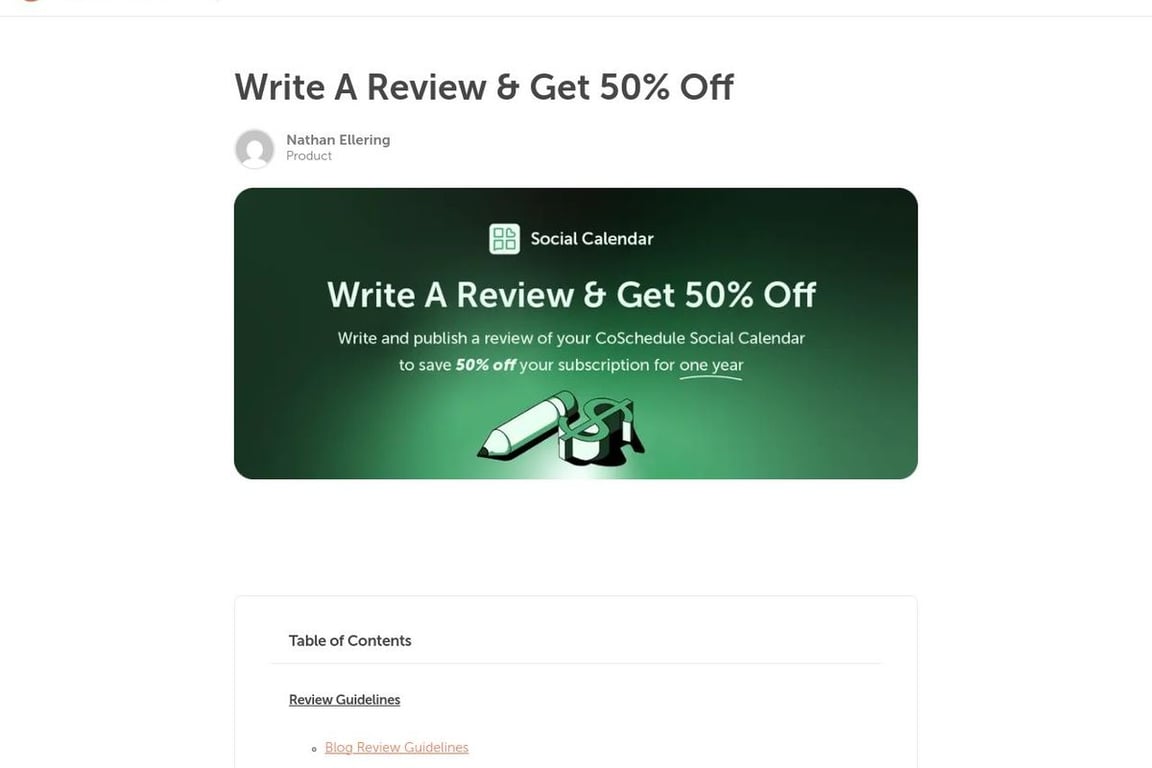 CoSchedule affiliate program signup page