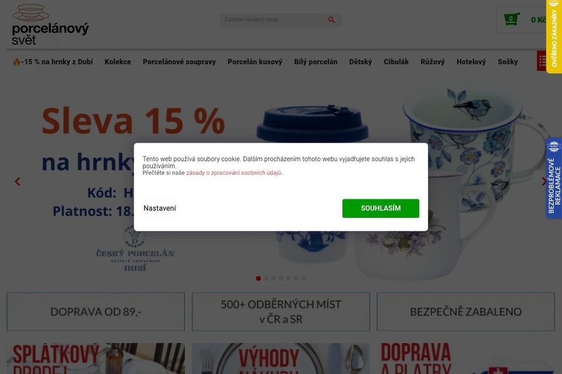 Porcelanovysvet homepage
