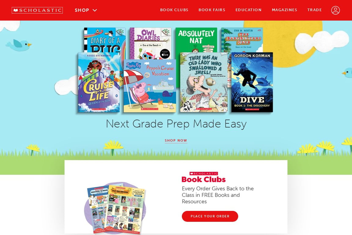 Scholastic homepage