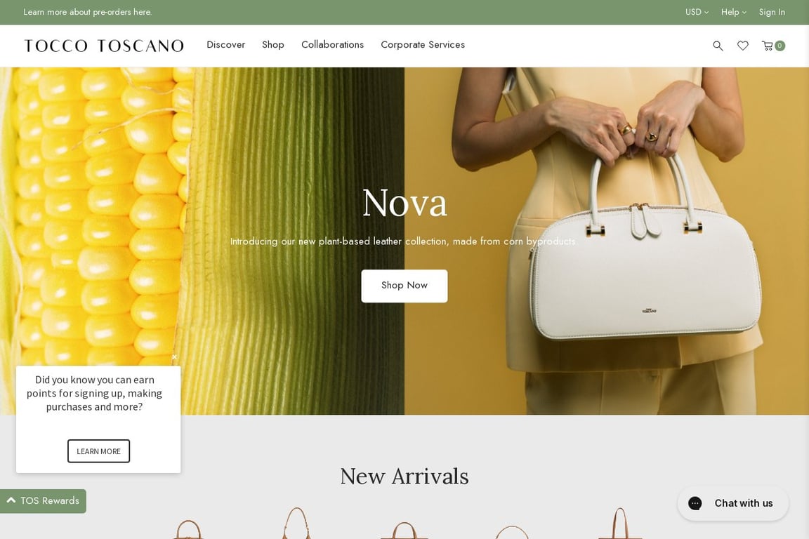 Tocco Toscano AU homepage