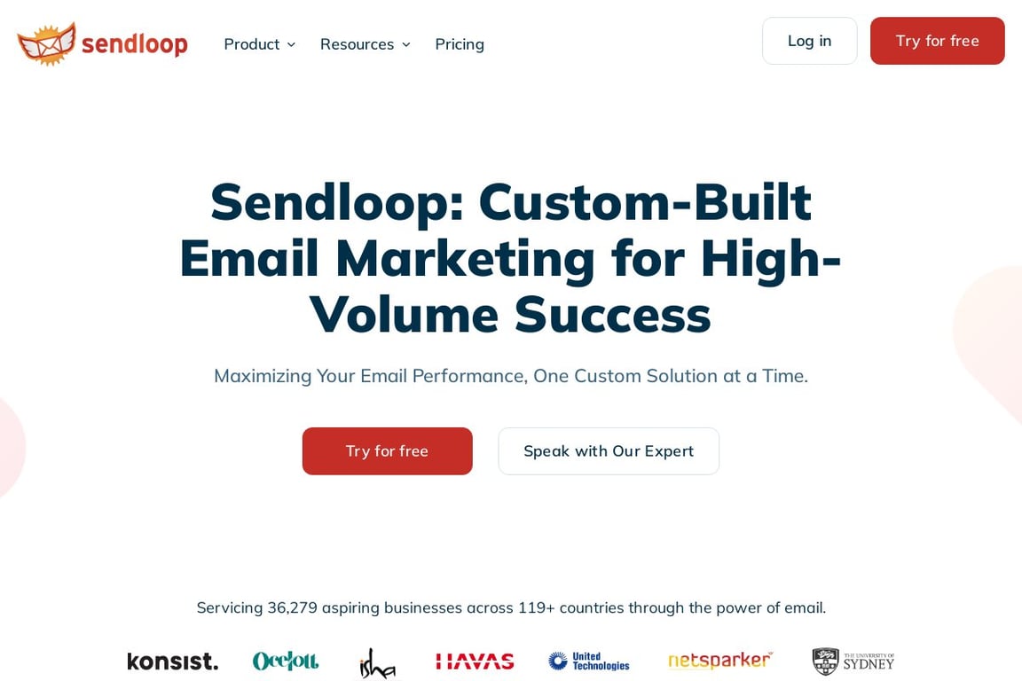 Sendloop affiliate program signup page