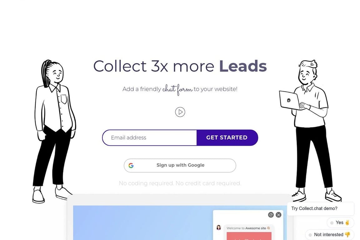 Collect.chat homepage