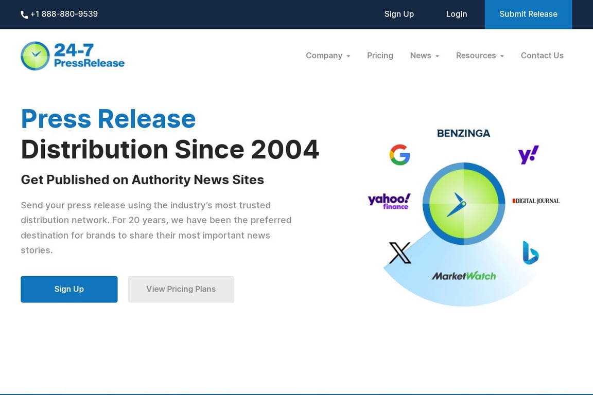 24-7PressRelease homepage