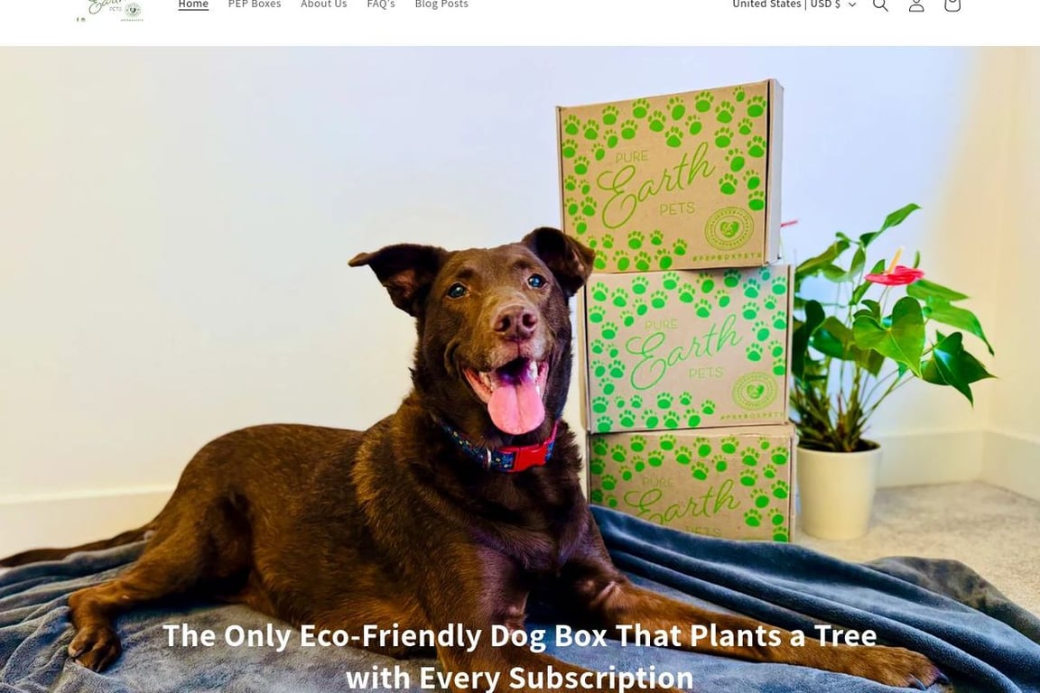 Pure Earth Pets homepage