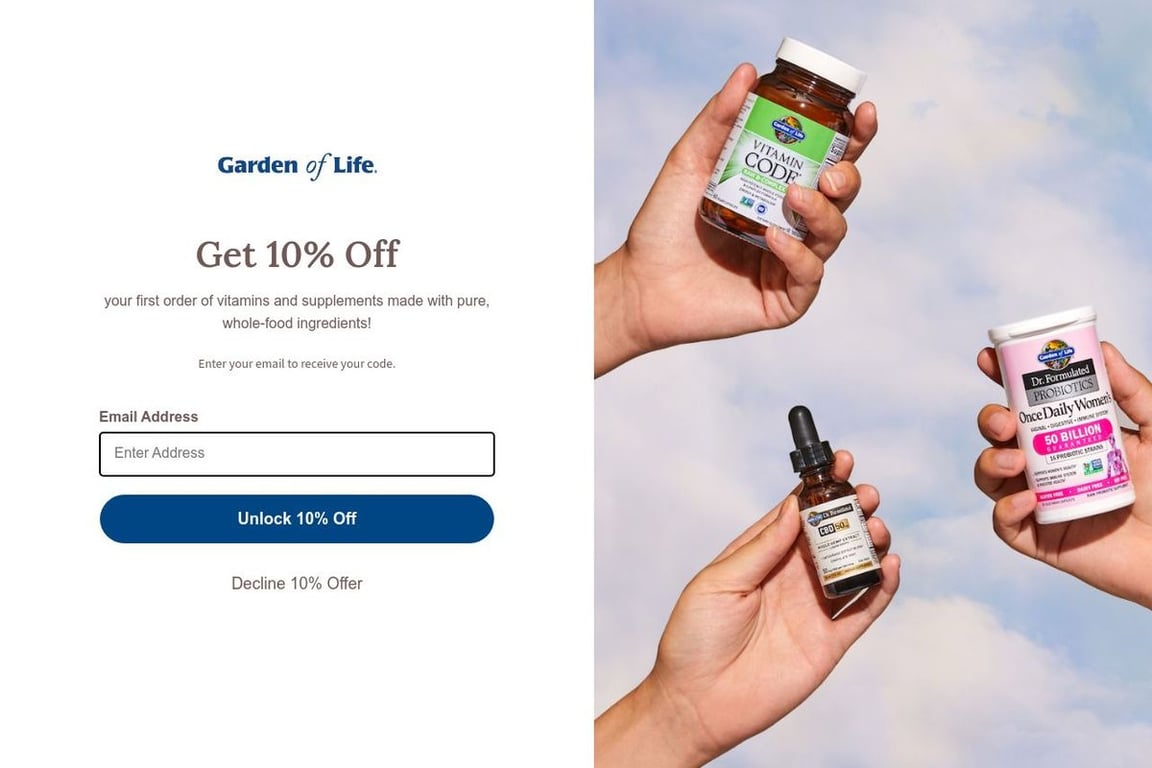 Garden of Life homepage