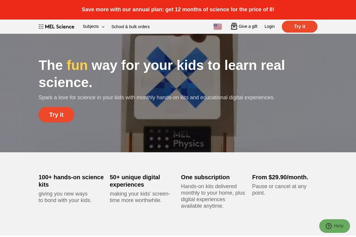 MEL Science homepage