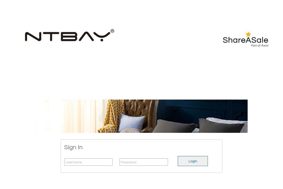 NTBAY HOME affiliate program signup page