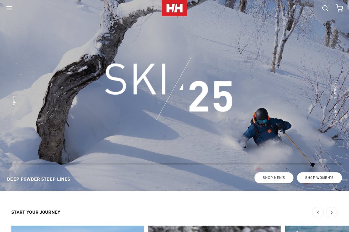 Helly Hansen AU homepage