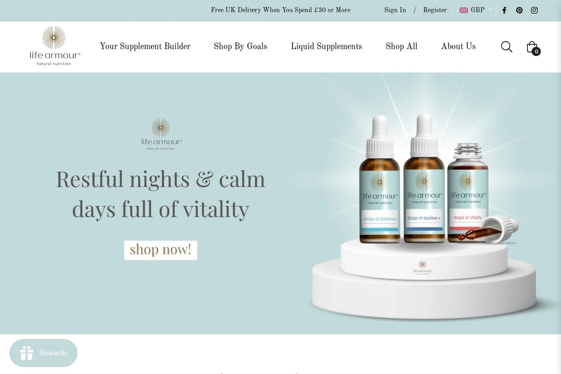 Life Armour homepage