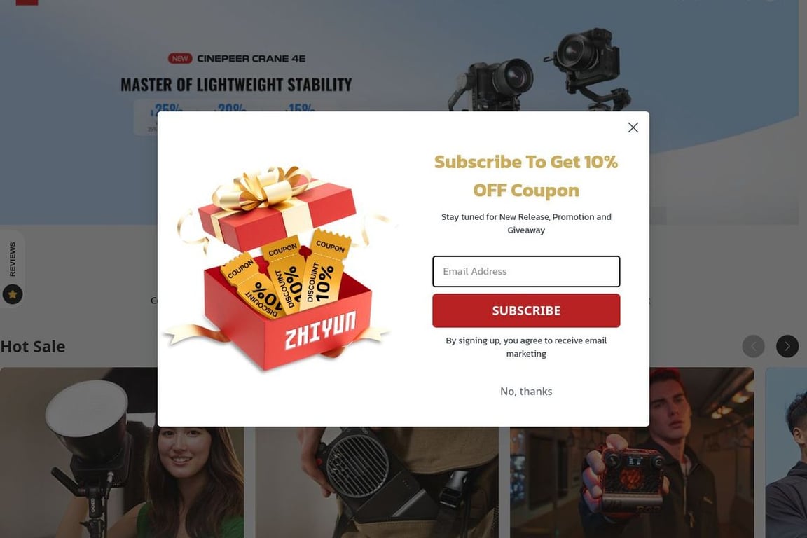 ZHIYUN Affiliate Program – US homepage
