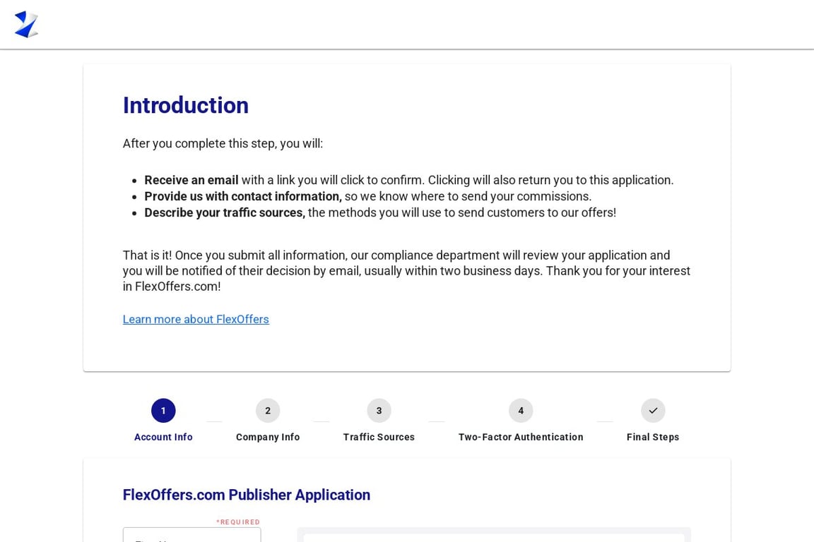 5vorFlug DE affiliate program signup page
