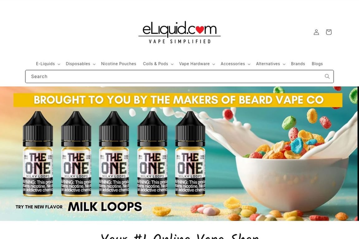 One Pound E Liquid homepage