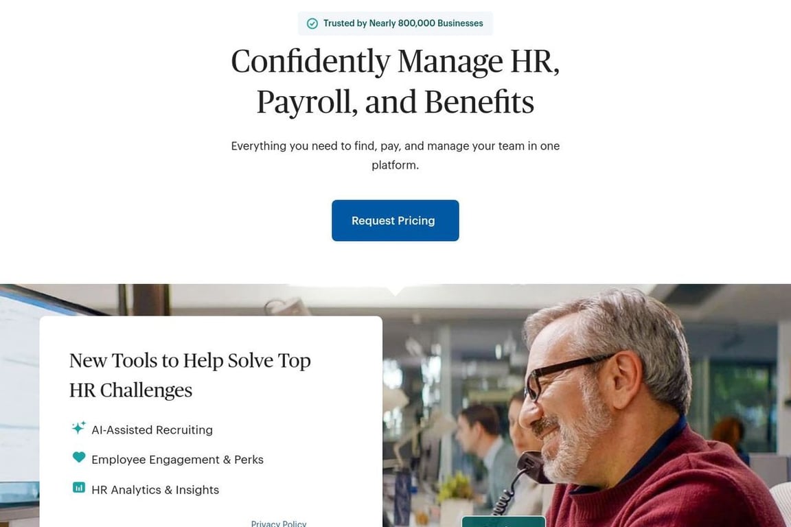 Paychex homepage