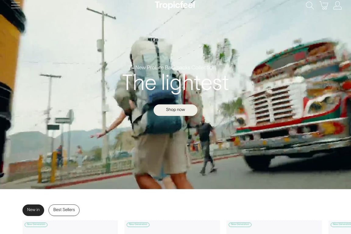 Tropicfeel homepage