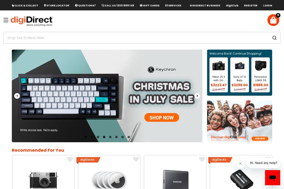 digiDirect homepage