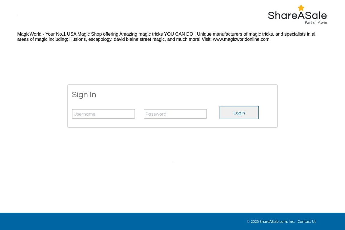 MagicWorldOnline affiliate program signup page