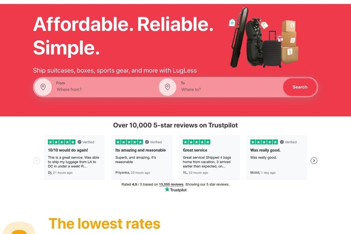 LugLess homepage