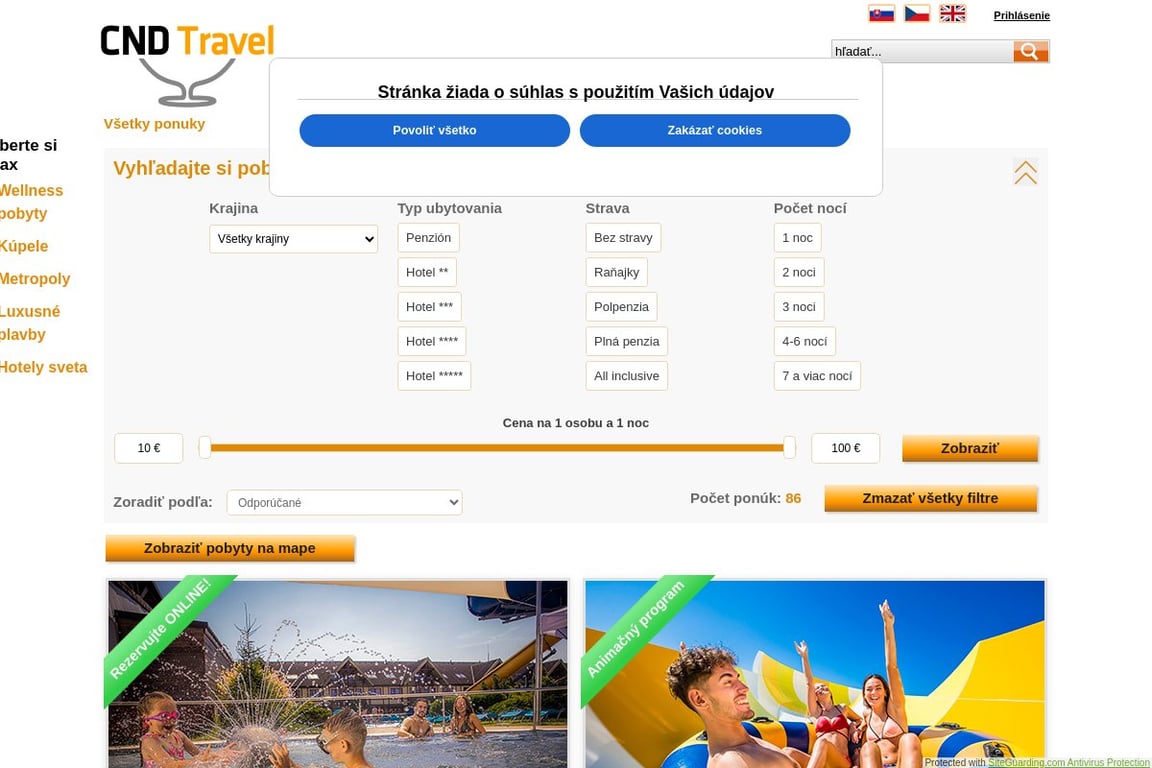 CND Travel homepage