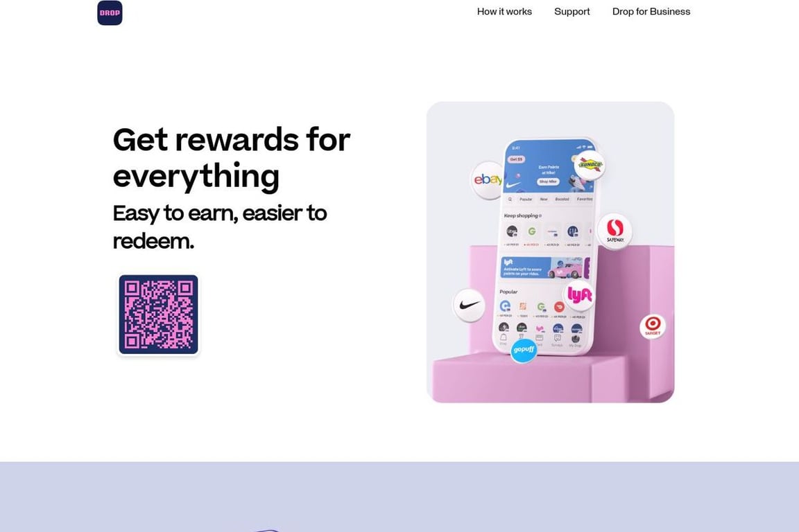 Drop homepage