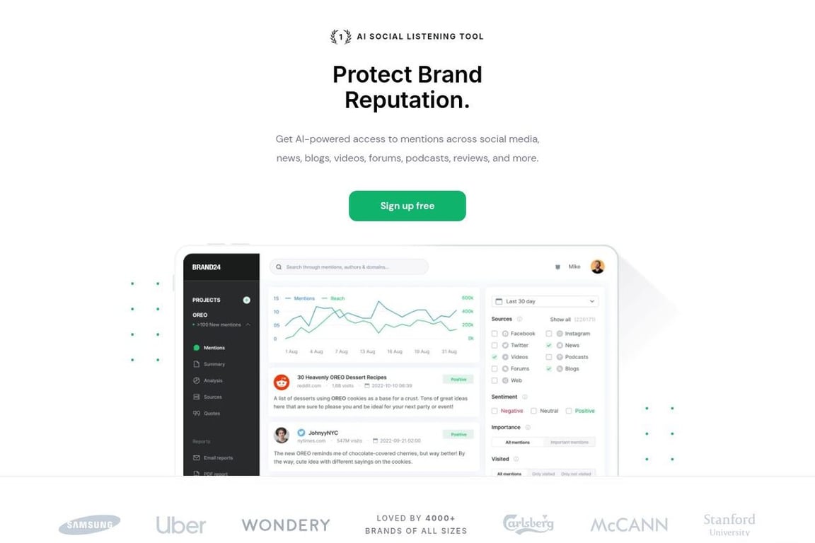 Brand24 homepage
