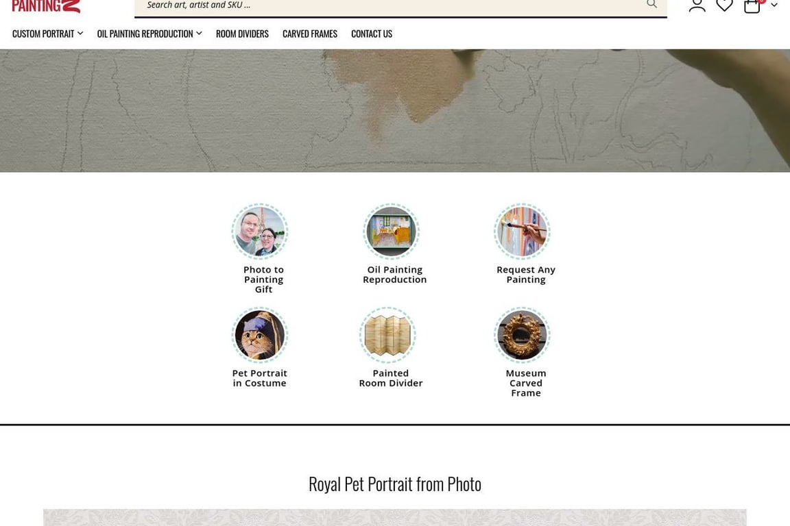 PaintingZ.com homepage