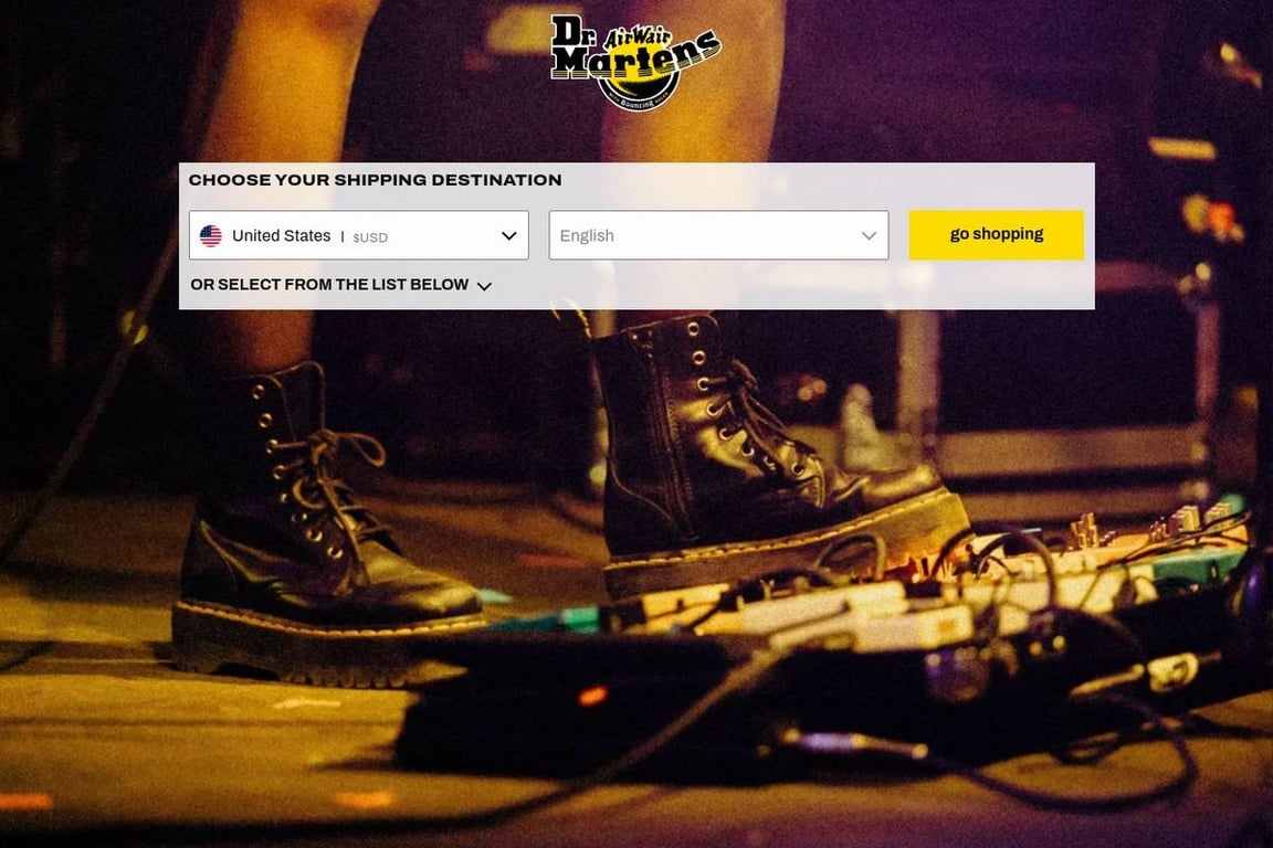 Dr. Martens homepage