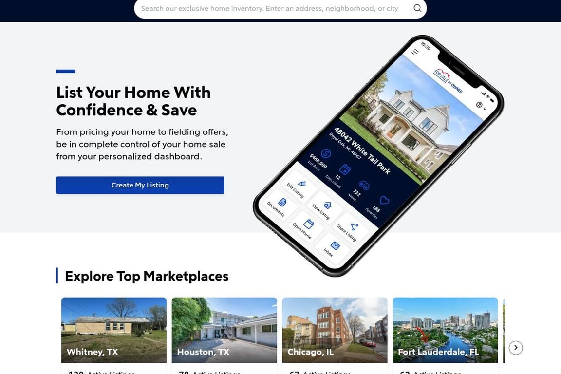 For Sale By Owner homepage