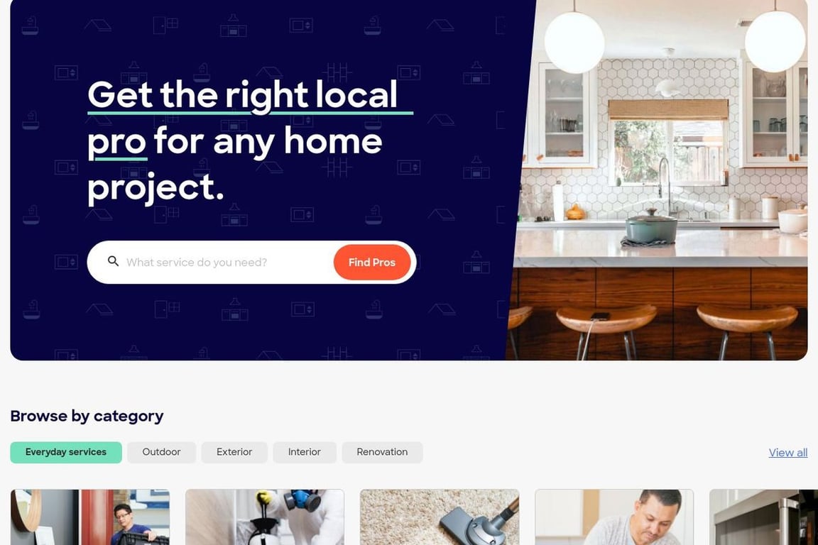 HomeAdvisor.com homepage