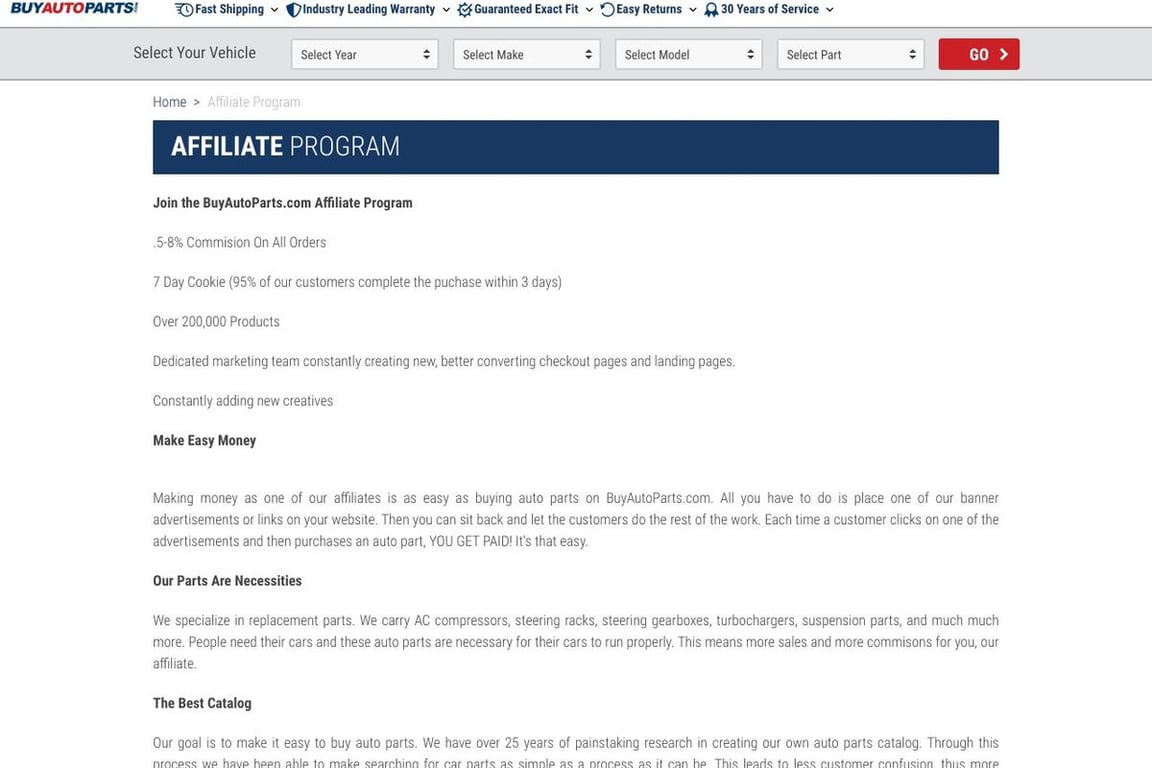 Buy Auto Parts Affiliate Program Everything You Need to Know (2024)