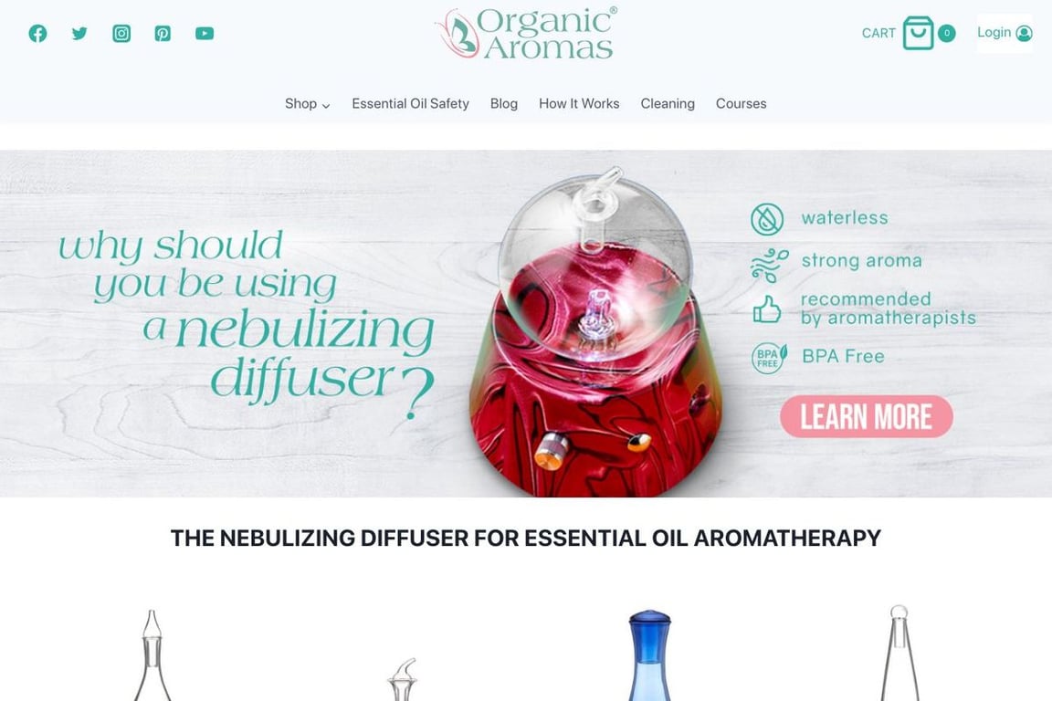 Organic Aromas homepage