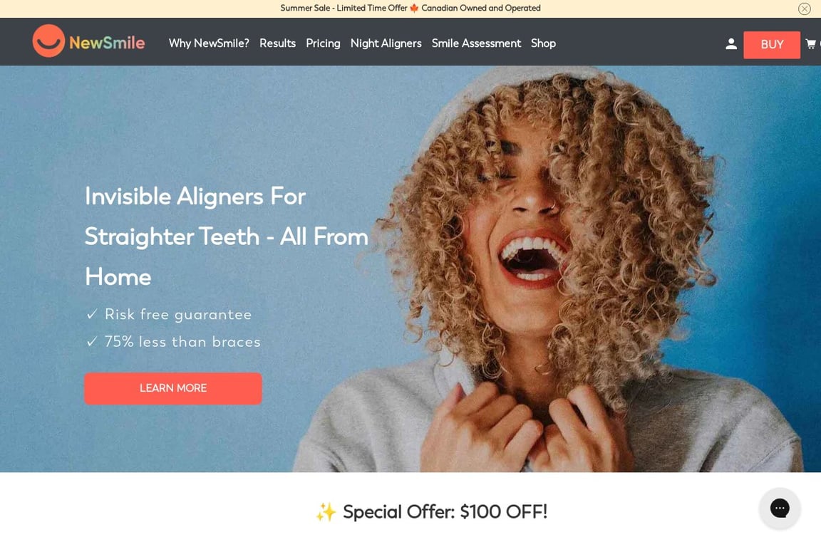 NewSmile CA homepage