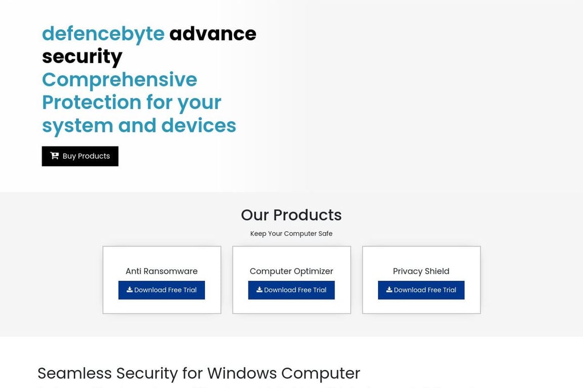 Defencebyte Affiliate Program homepage