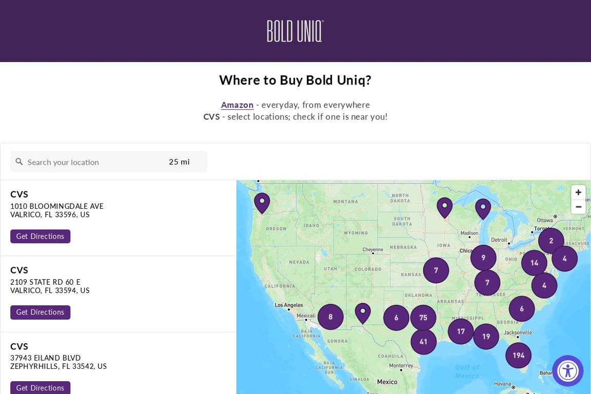 BOLD UNIQ homepage