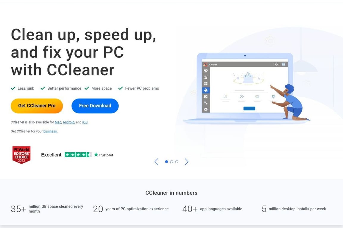 Piriform (makers of CCleaner) homepage