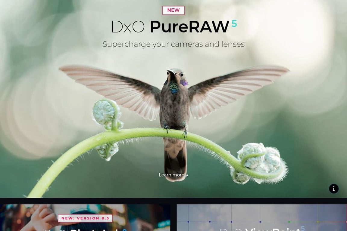 DxO US homepage