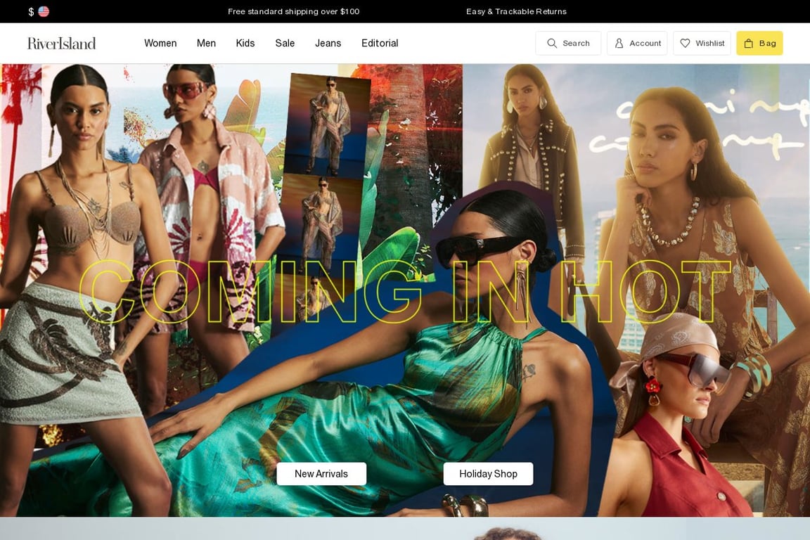 River Island homepage
