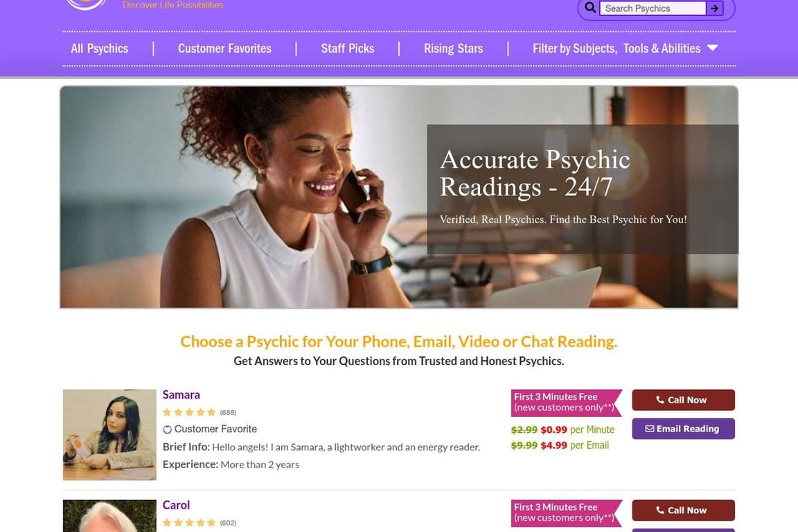 Psychic Oz homepage