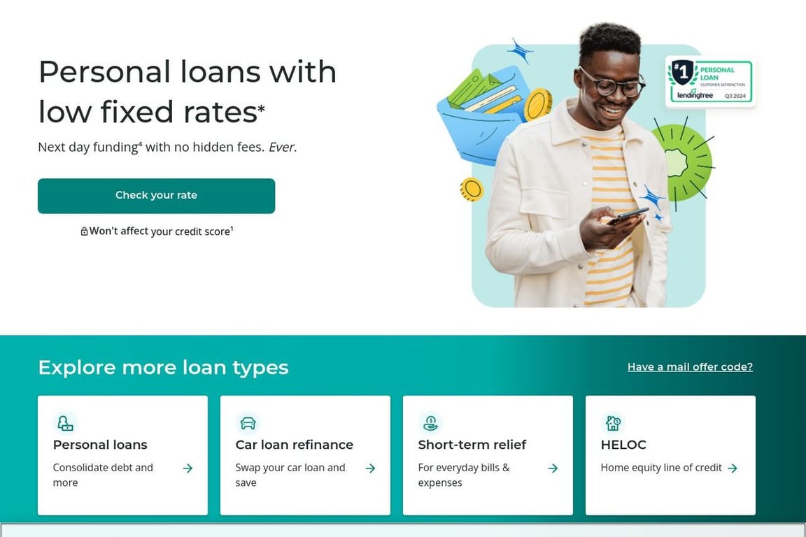Upstart homepage