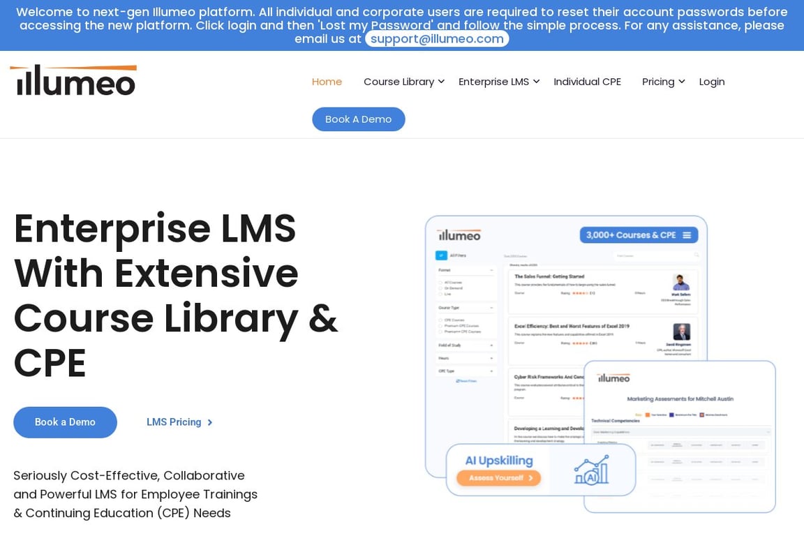 Illumeo homepage