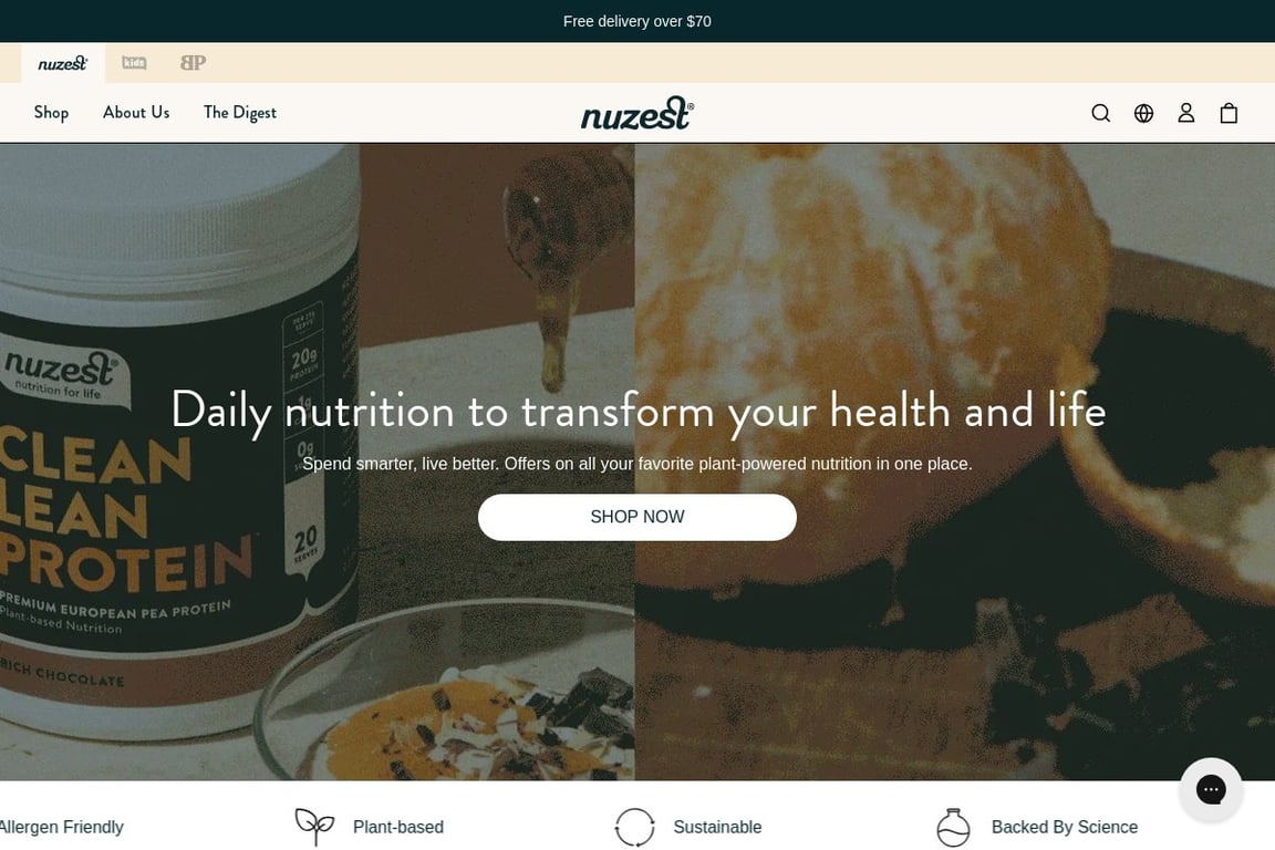 Nuzest USA homepage