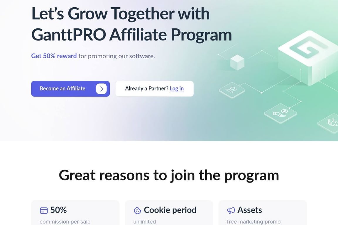 GanttPRO affiliate program signup page