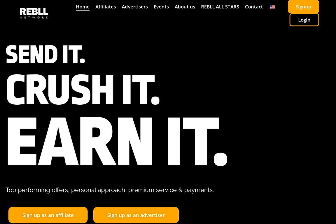 Rebll Network homepage