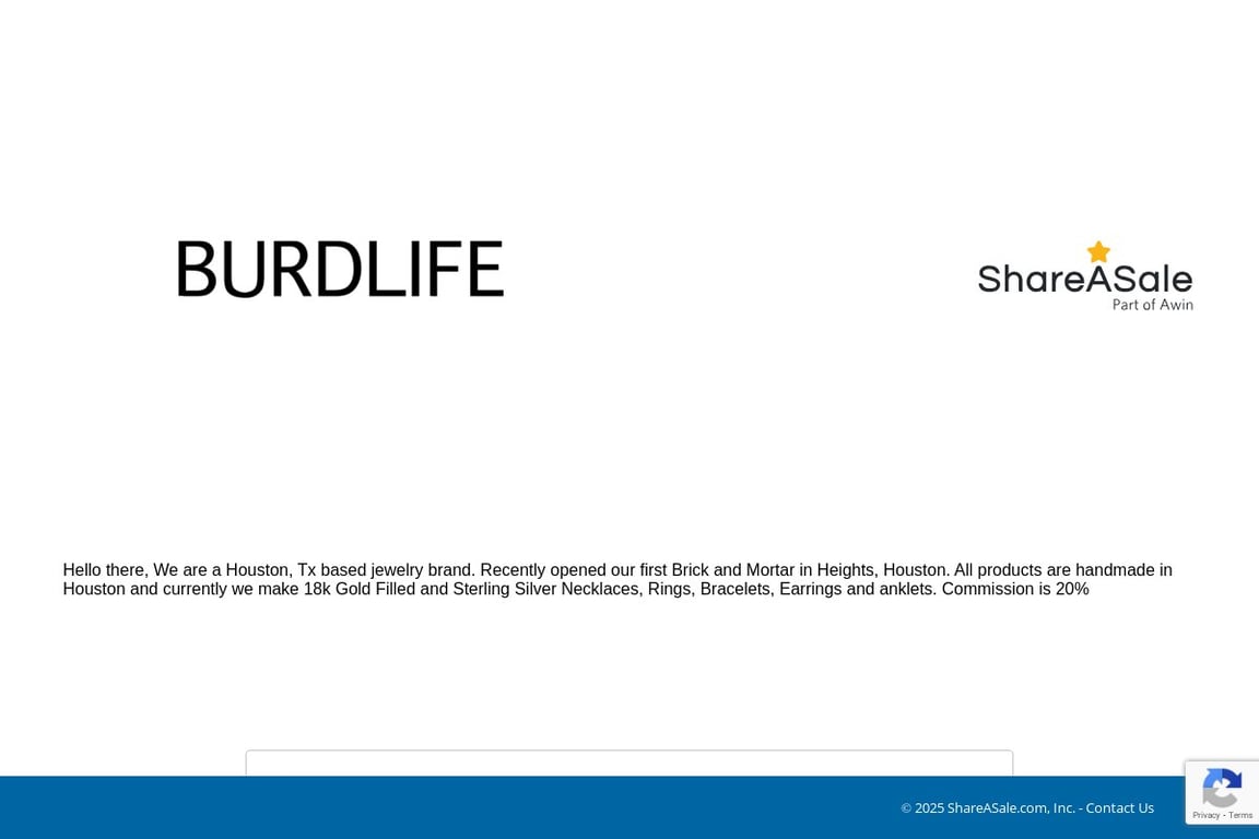 BURDLIFE affiliate program signup page