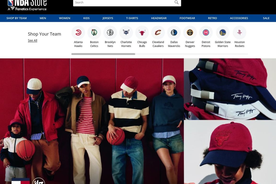 NBA Store AU homepage